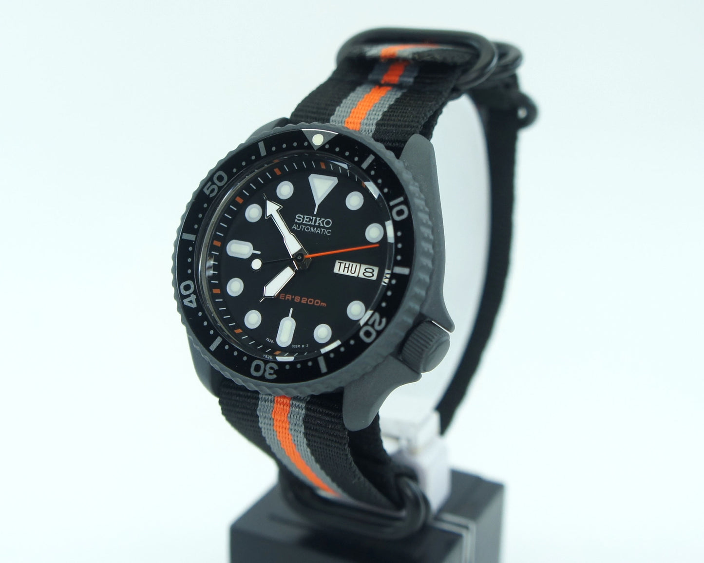 Seikomod skx007 stone gray cerakote nh36a movement sapphire glass option  Seiko mod watch