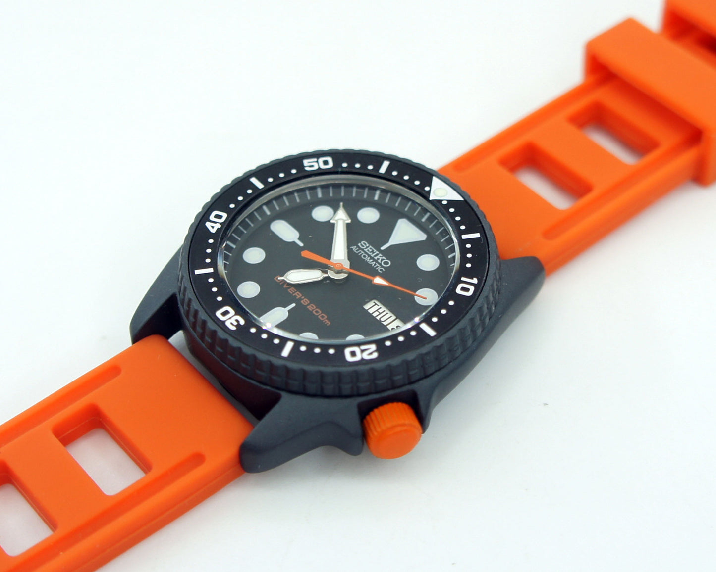 Seiko mod skx013 black dial 2 FREE rubber strap 38mm seiko mechanical watch summer watch