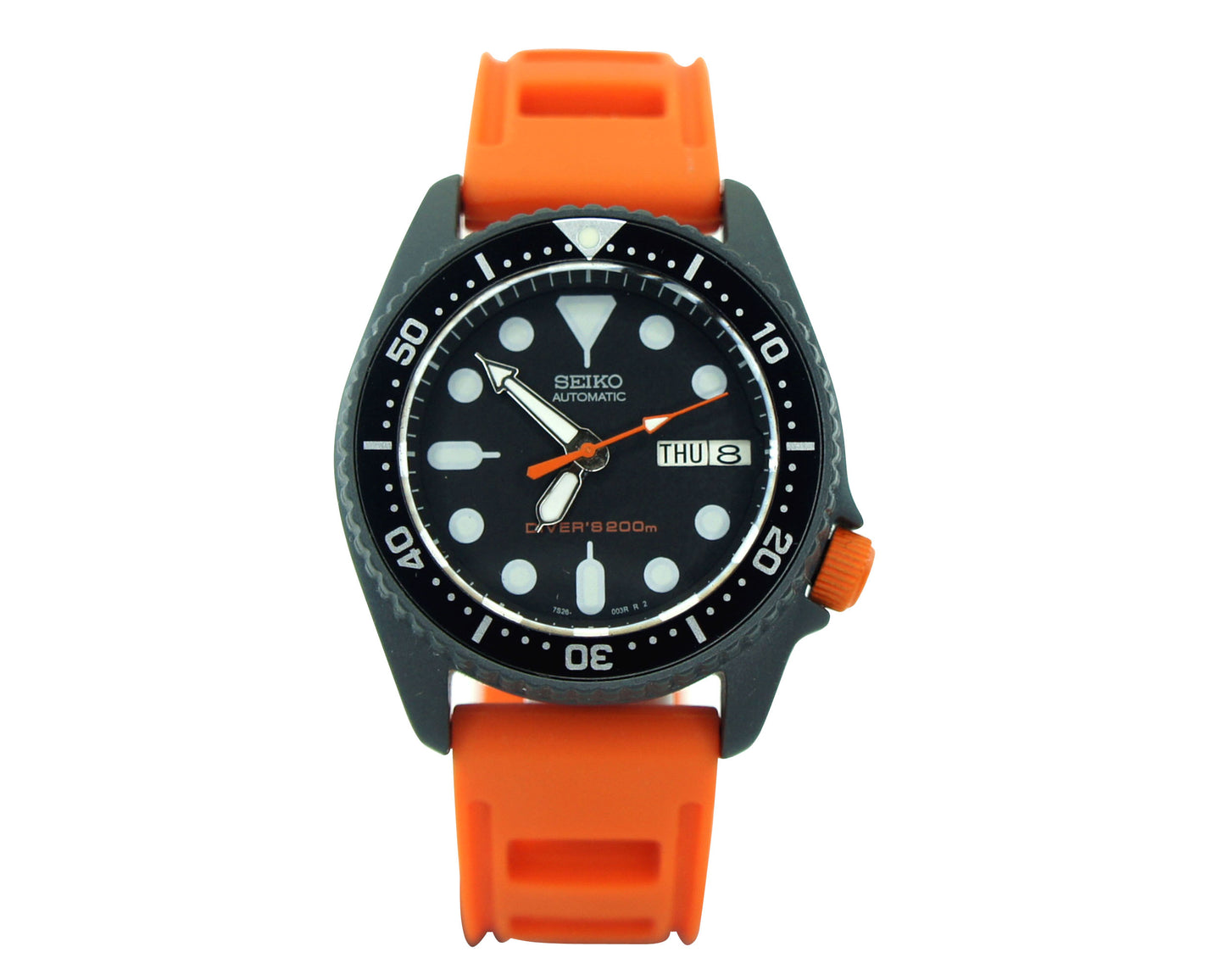 Seiko mod skx013 black dial 2 FREE rubber strap 38mm seiko mechanical watch summer watch