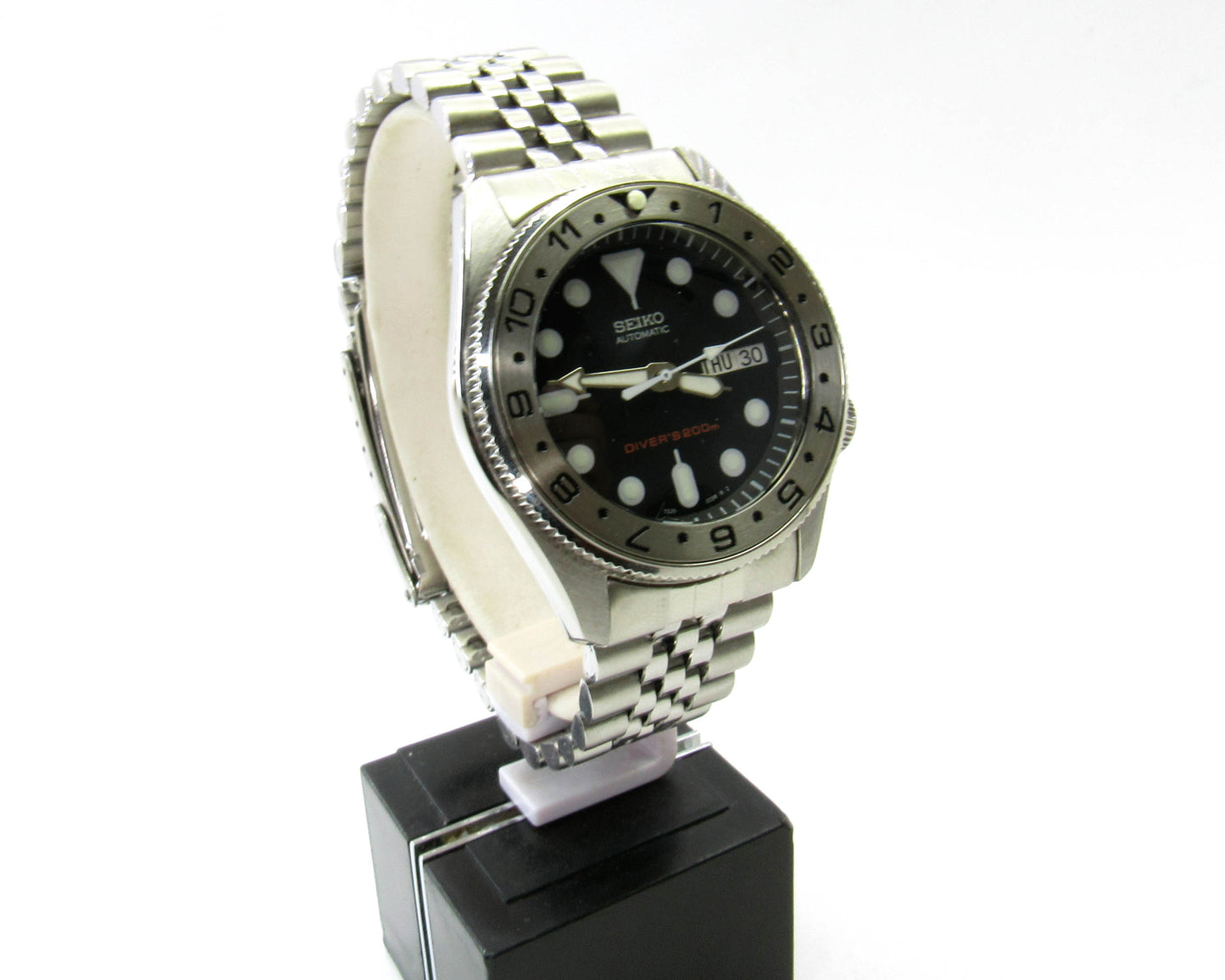 Dual time steel bezel insert Vintage Seiko skx013 stainless 38mm Seikomod